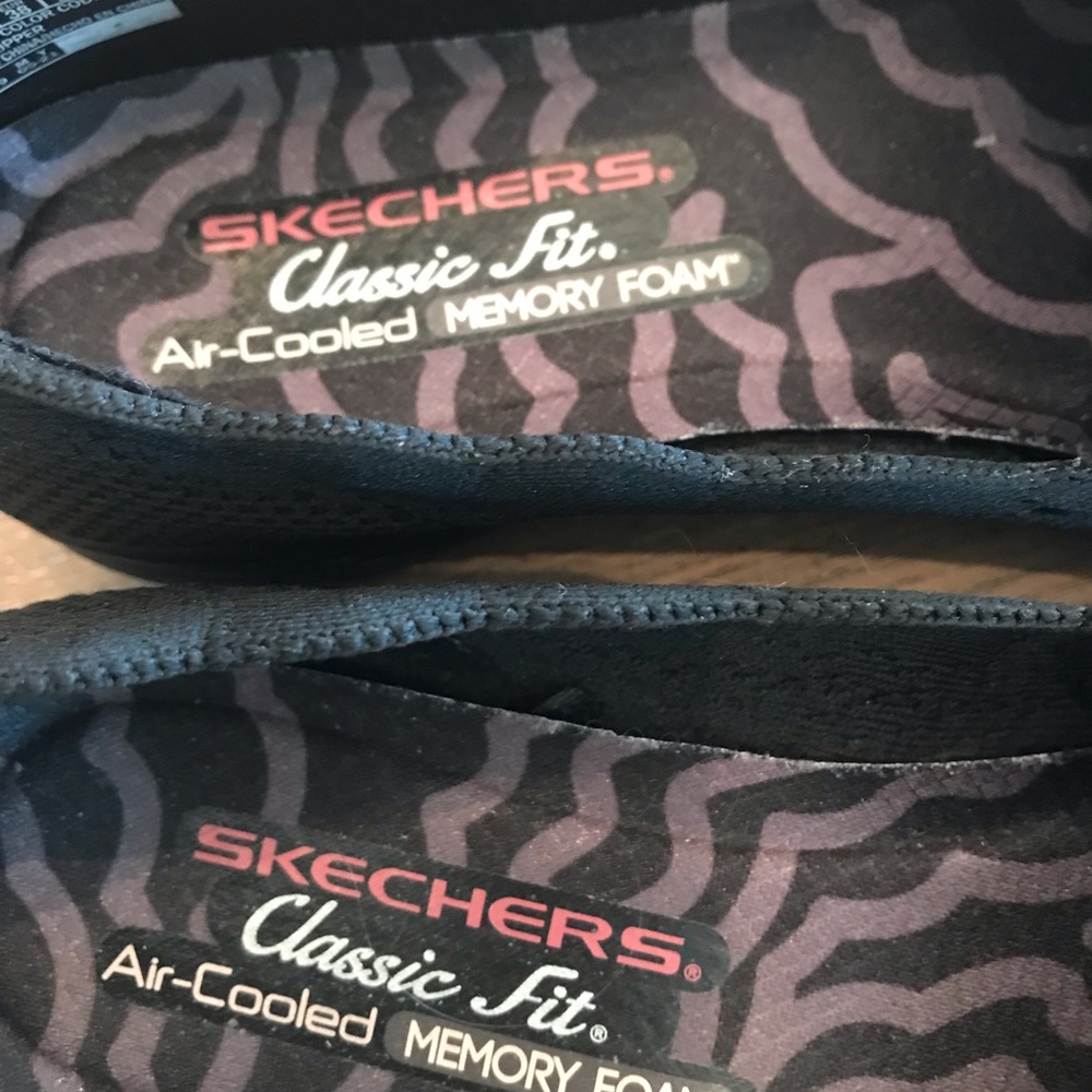 Skechers Black Slip-On Knit Sneakers - Picture 10 of 12